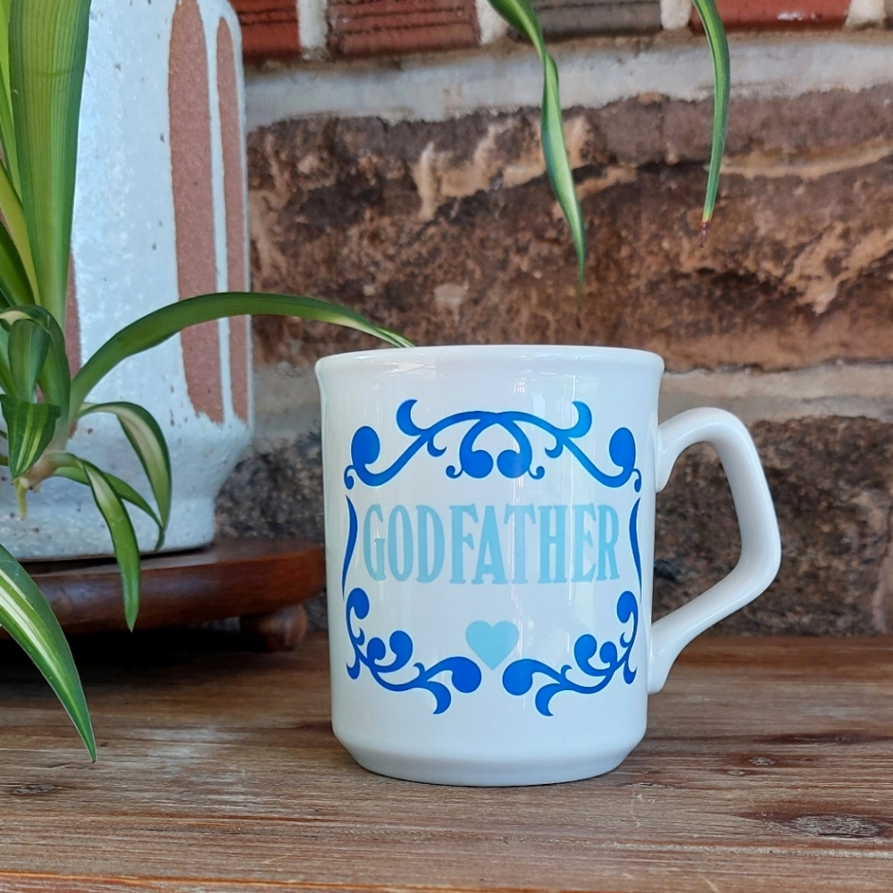 Vintage GODFATHER filigree English Mug